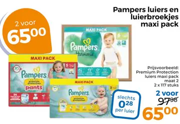 Aanbieding: Pampers luiers en luierbroekjes maxi pack