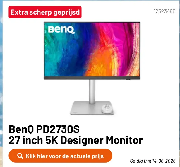 Promotie: BenQ PD2730S
