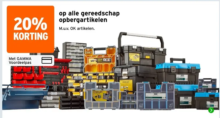 Aanbieding: gereedschap opbergartikelen
