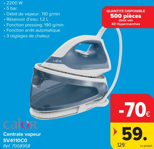 Offre: Centrale vapeur SV4110C0