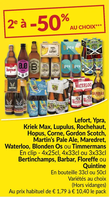 Offre: Lefort, Ypra, Kriek Max, Lupulus, Rochehaut, 