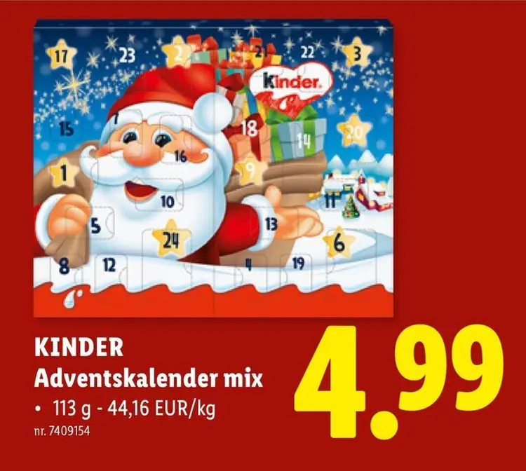 Promotie: Kinder Adventskalender mix