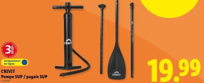 Offre: Pompe SUP / pagaie SUP