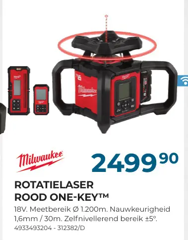 Promotie: Rotatielaser rood one-key™