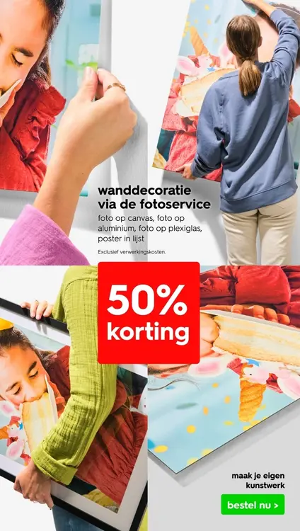 Aanbieding: Wanddecoratie via de fotoservice