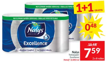 Aanbieding: Nalys Toiletpapier Excellence