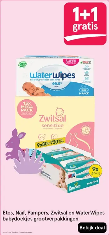 Aanbieding: Babydoekjes grootverpakkingen