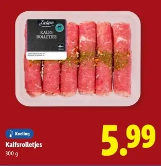 Aanbieding: Kalfsrolletjes