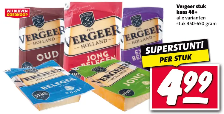 Aanbieding: Stuk kaas 48+