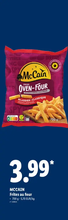 Offre: Frites au four