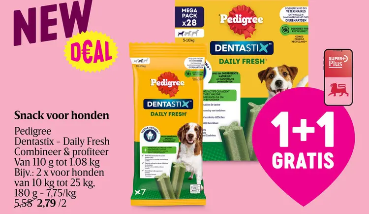 Promotie: Snack voor honden Pedigree Dentastix - Daily 