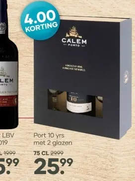 Aanbieding: Port 10 yrs met 2 glazen