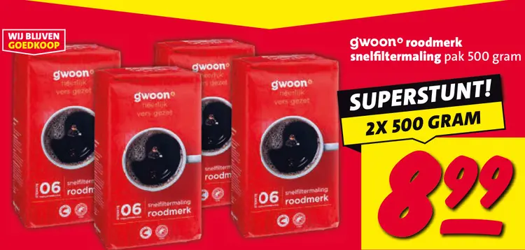 Aanbieding: Gwoon roodmerk snelfiltermaling