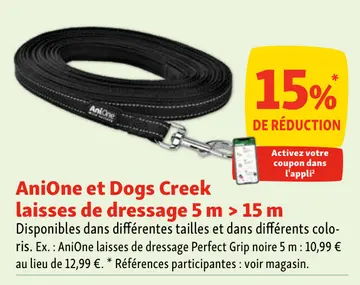Offre: Creek laisses de dressage 5 m > 15 m