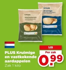 Kruimige en vastkokende aardappelen