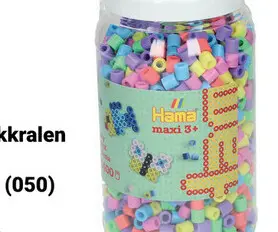 Aanbieding: Hama Maxi Strijkkralen in Pot - Pastelmix (050), 1400st.