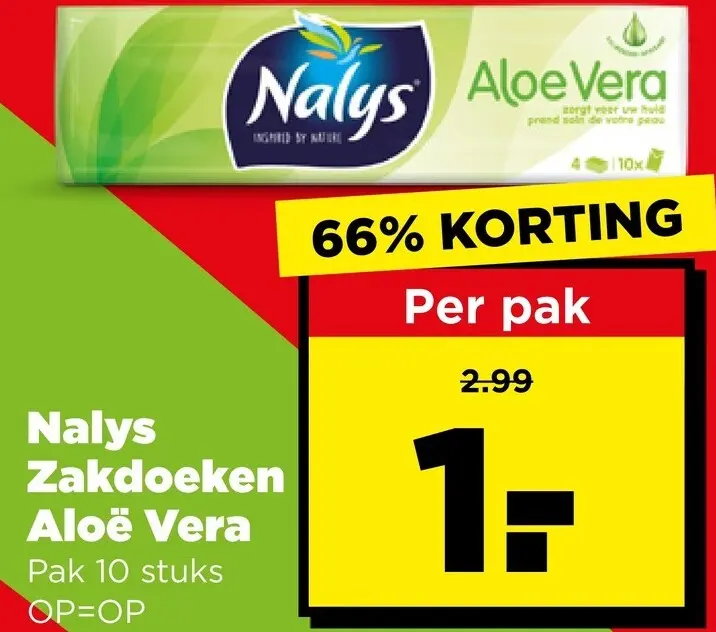 Aanbieding: Zakdoeken Aloë Vera