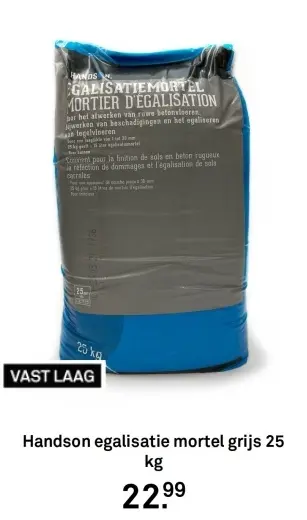 Aanbieding: Handson egalisatie mortel grijs