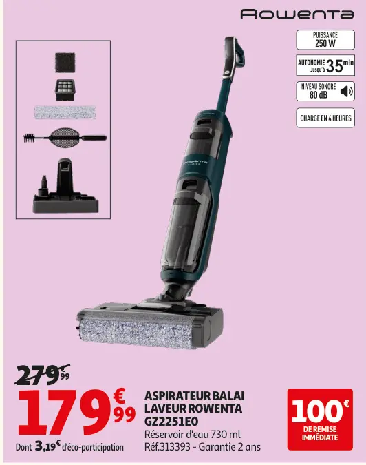 Promotie: Aspirateur balai laveur