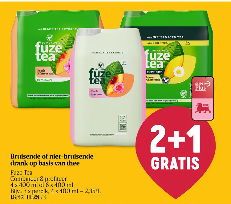 Promotie: Bruisende of niet-bruisende drank op basis van thee