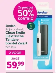 Aanbieding: Jordan Clean Smile Elektrische Tandenborstel 