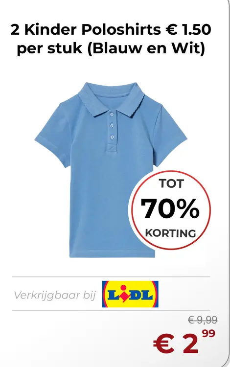 Aanbieding: Kinder Poloshirts