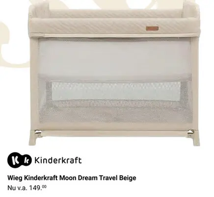 Aanbieding: Wieg Kinderkraft Moon Dream Travel Beige