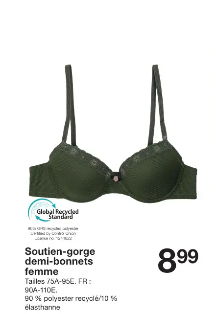Offre: Soutien-gorge demi-bonnets femme