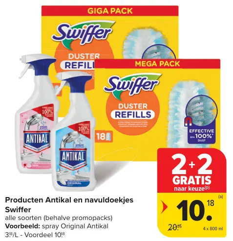 Promotie: Antikal en navuldoekjes Swiffer