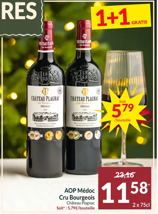 Offre: AOP Médoc Cru Bourgeois Château Plagnac
