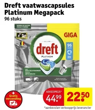 Aanbieding: Vaatwascapsules Platinum Megapack