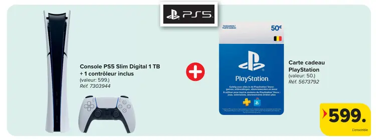 Offre: PlayStation 5 + Carte cadeau PlayStation
