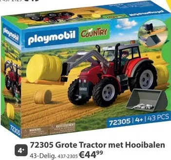 Aanbieding: Grote Tractor met Hooibalen