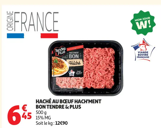 Promotie: Haché au bœuf hach'ment bon tendre & Plus
