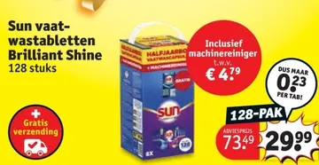Aanbieding: Sun vaatwastabletten Brilliant Shine