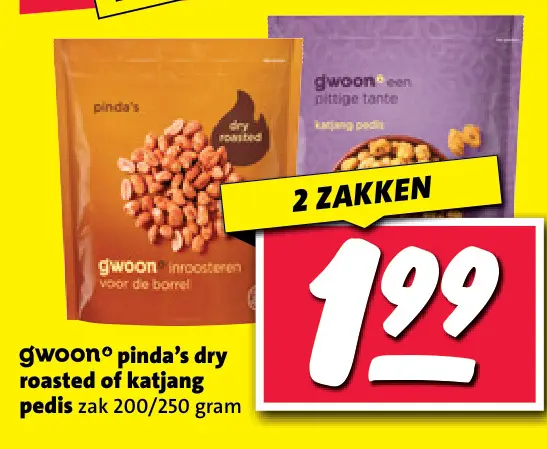 Aanbieding: pinda's dry roasted of katjang pedis