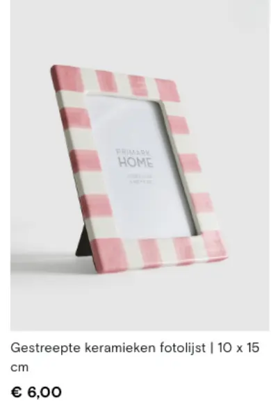 Promotie: Gestreept keramieken fotolijst
