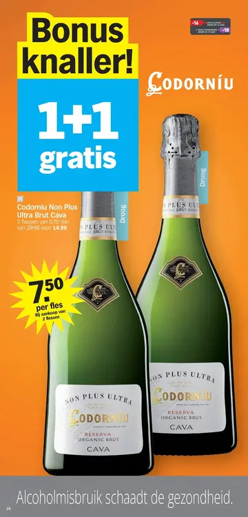 Promotie: Codorníu Non Plus Ultra Brut Cava