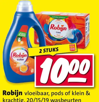 Aanbieding: Robijn vloeibaar, pods of klein & krachtig