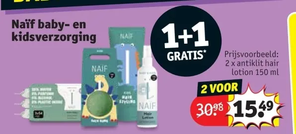 Promotie: Naïf baby- en kidsverzorging