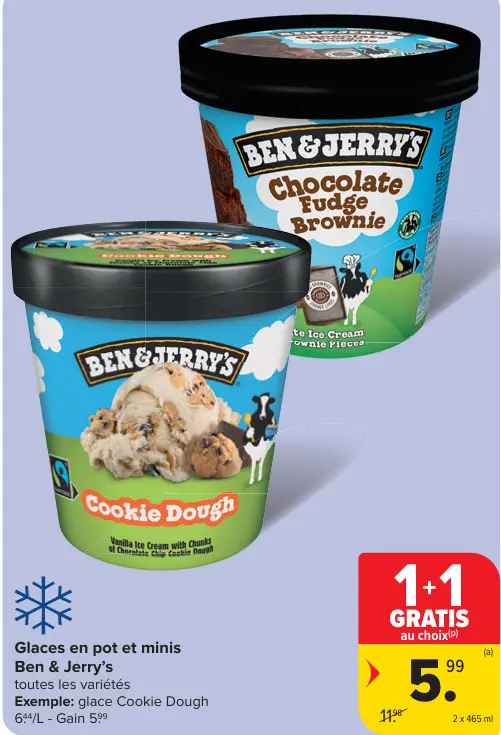 Offre: Glaces en pot et minis