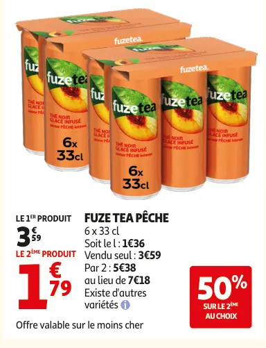 Aanbieding: Fuze tea pêche