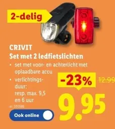 Promotie: Set met 2 ledfietslichten