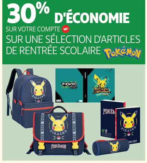 Promotie: Pikachu School Supplies