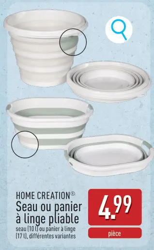 Offre: Seau ou panier à linge pliable