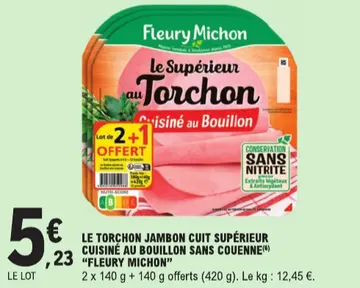 Offre: Le torchon jambon cuit supérieur cuisiné au b