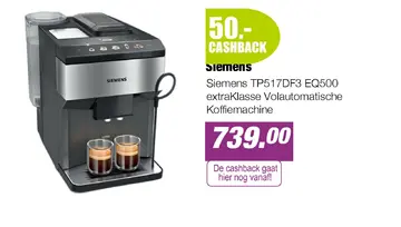 Aanbieding: Siemens TP517DF3 EQ500 extraKlasse Volautomatische Koffiemachine