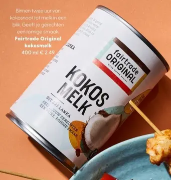 Aanbieding: Fairtrade Original kokosmelk