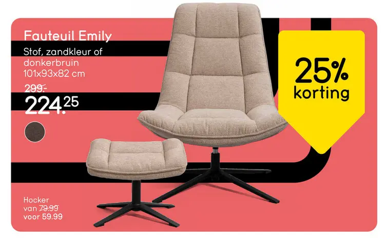 Aanbieding: Fauteuil Emily