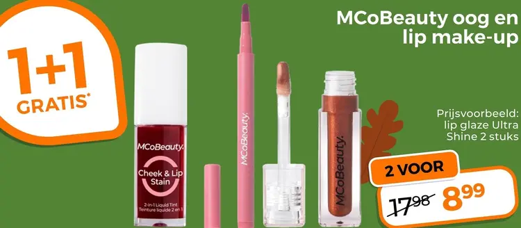 Aanbieding: MCoBeauty Oog en lip make-up